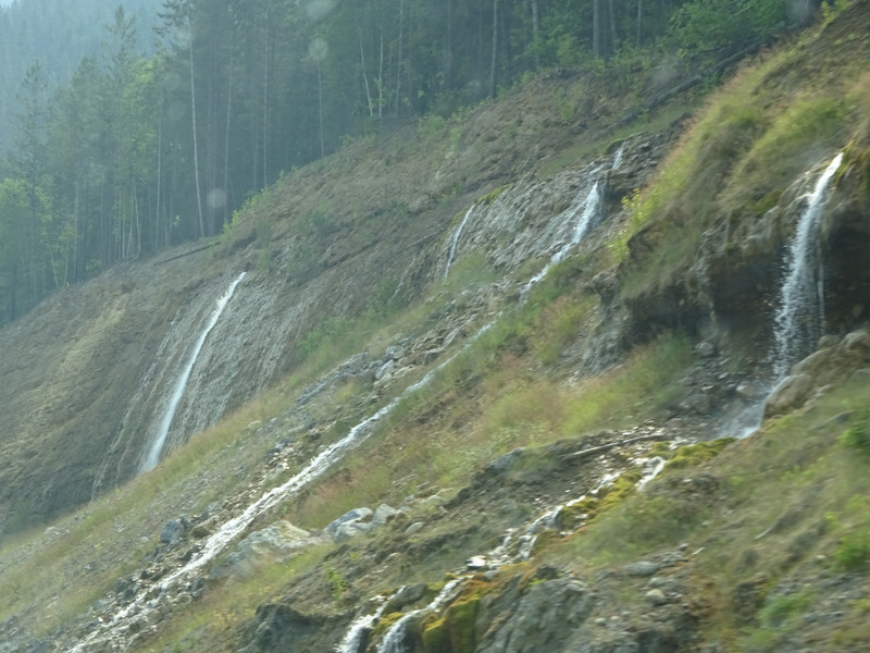 Water falls in Glacier NP in Canada
