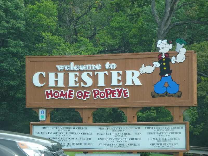 Chester, IL, home of Popeye, the Sailor Man