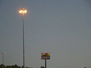 Streetlights during the eclipse
