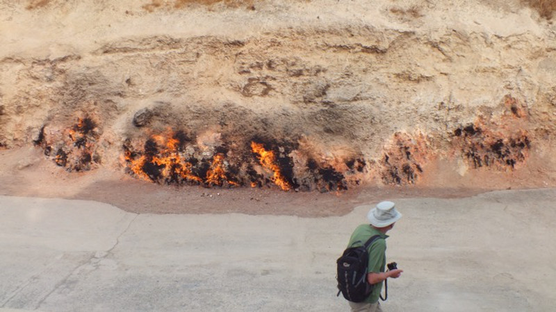 Natural Fire in ground