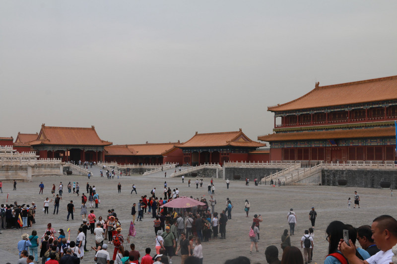 A few of the 980 buildings within the Forbidden City