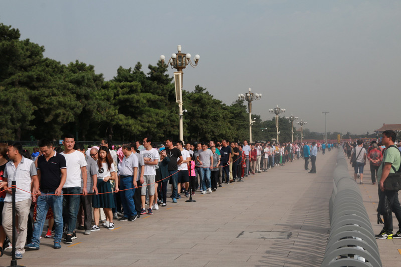 The early morning queue for Mao's mausoleum