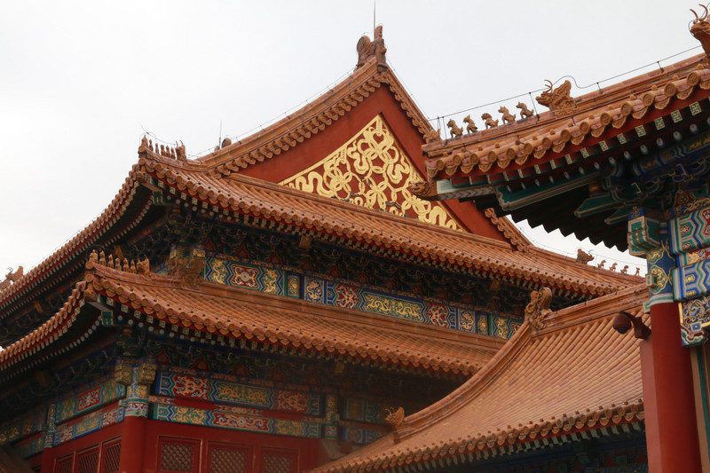 The elaborate decor of the Pavillions of the Forbidden City
