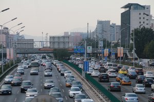 The Beijing traffic mid afternoon