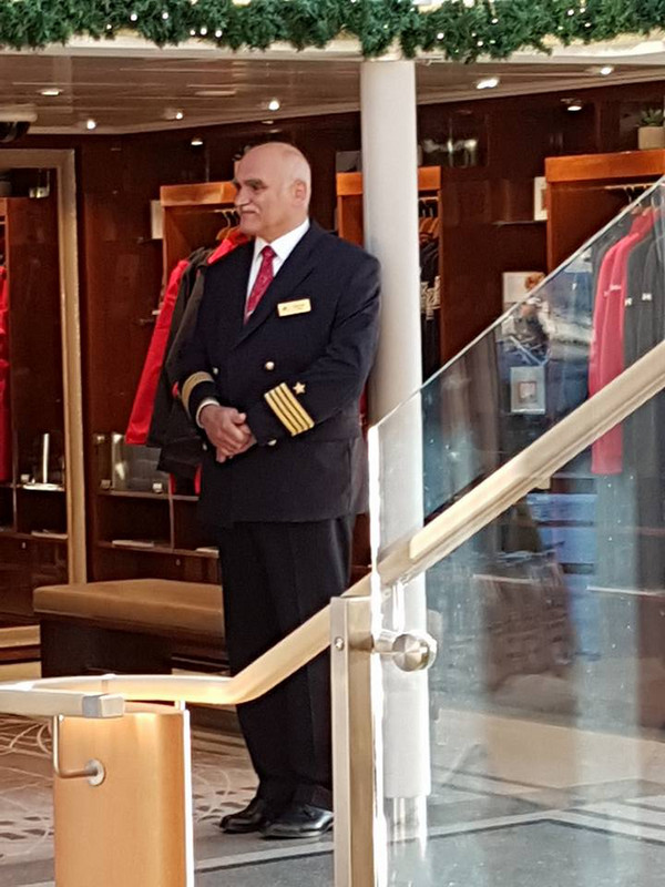 Captain Zoran Lukic awaiting to greet everyone back on board!!