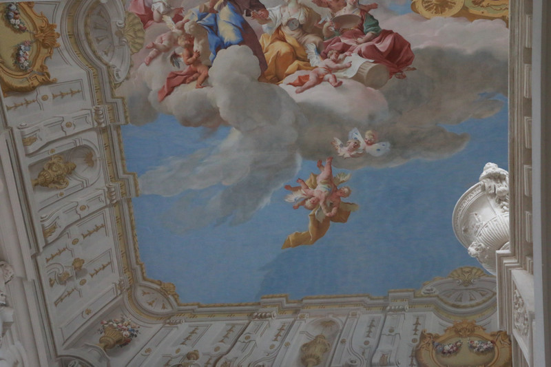 Ceiling mural of the main Abbey wing