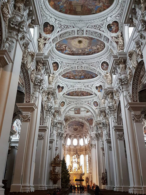 A ceiling full of frescos