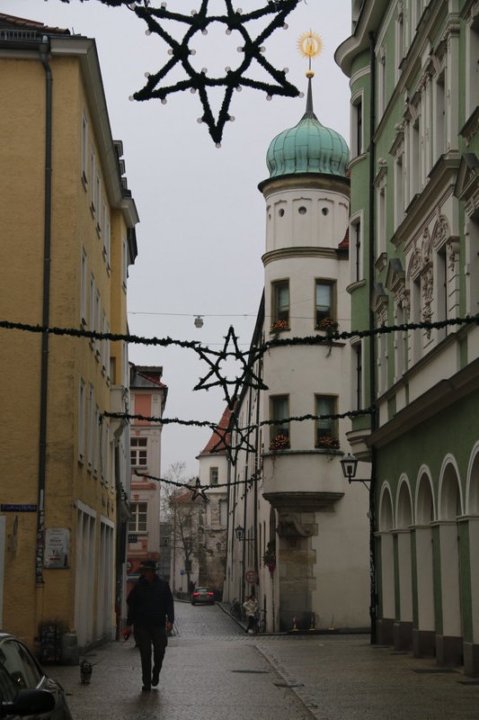 A rather subdued Regensburg old town