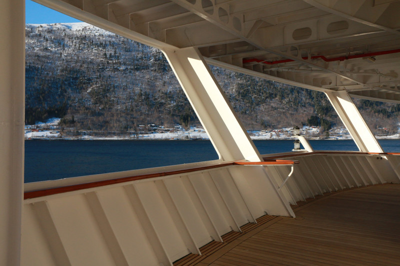 The aft of the Oriana looking out over Andalsnes.