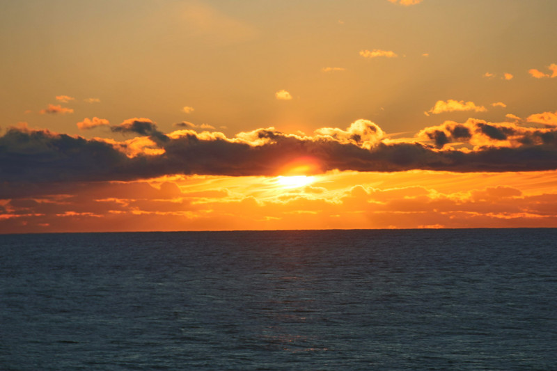 Sunset on a calm North Sea