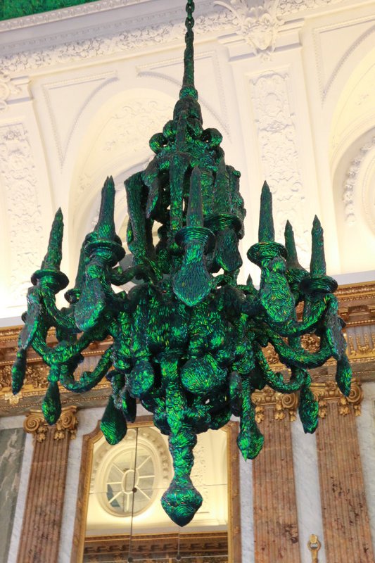 The beetle encrusted chandelier