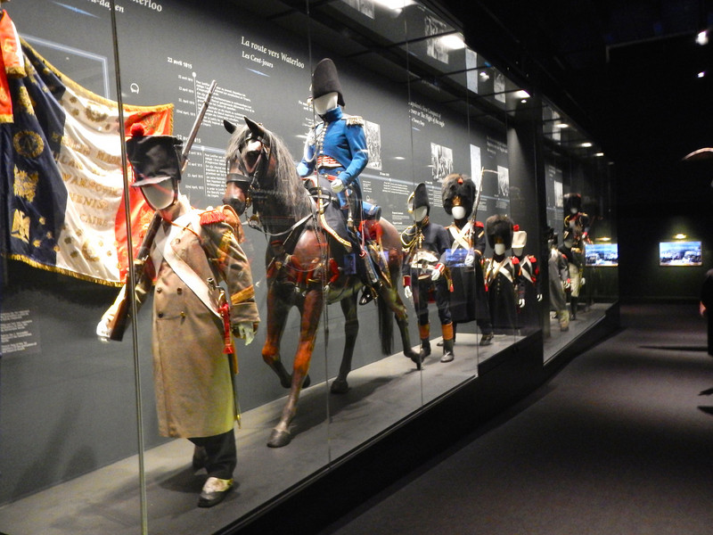 Cavalry and foot soldiers from the Battle of Waterloo