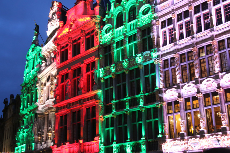 Colourful facades of the Groote Markt