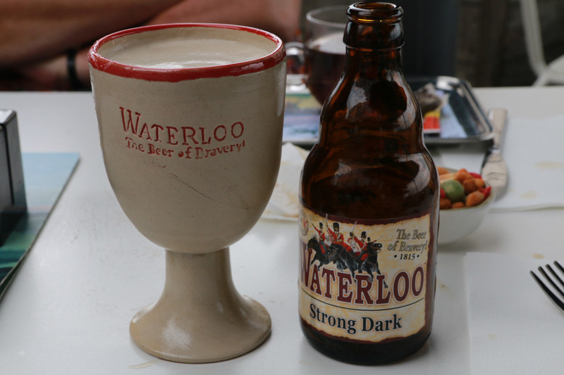 Waterloo beer with stone goblet