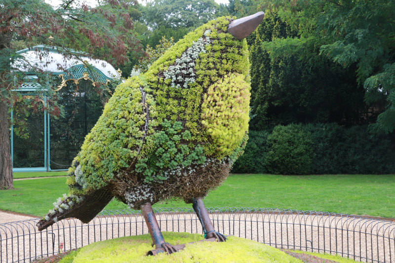 A 3D floral bird sculpture