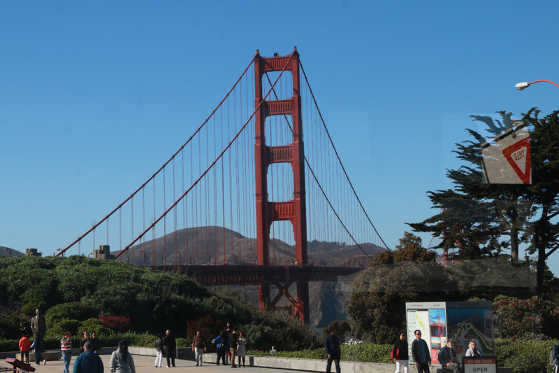 The Golden Gate Bridge - close up from Presidio
