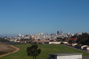 The San Francisco skyline from Presidio