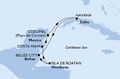 Map of Cuba cruise