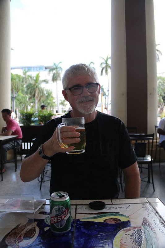 Chris's second to last beer in Havana