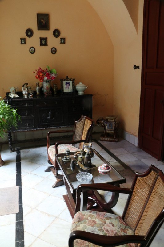 The common room of our accommodation in Havana Centro