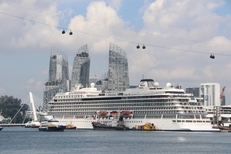 The Viking Orion at the Sentosa cruise terminal