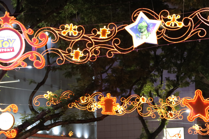 Toy Story lights on Orchard Road