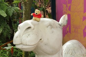Pooh and a camel