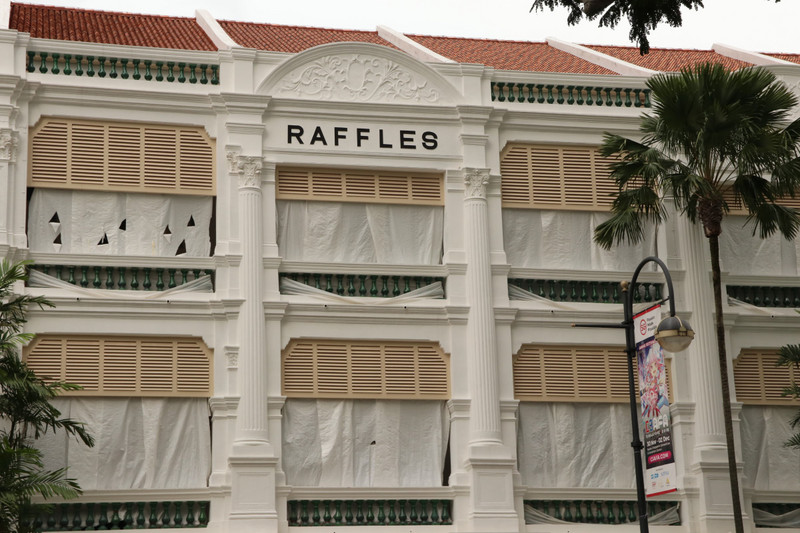 The Raffles hotel still under renovation