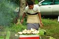 The Culinary demo - preparing the bread fruit