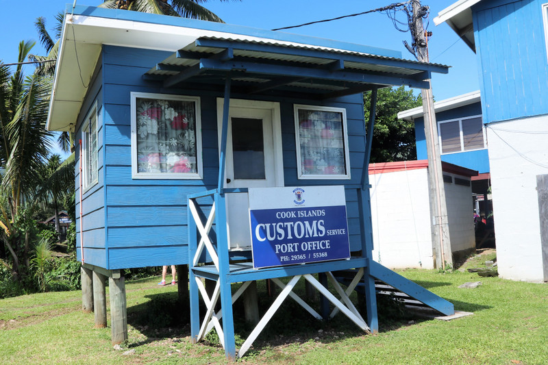 A quaint little Customs House in the Cook Islands