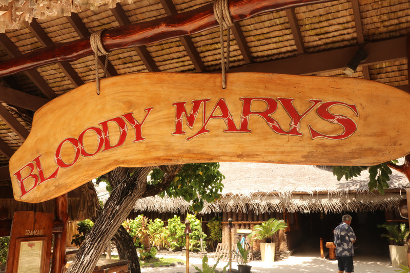 The entrance to Vloody Mary's - Bora Bora