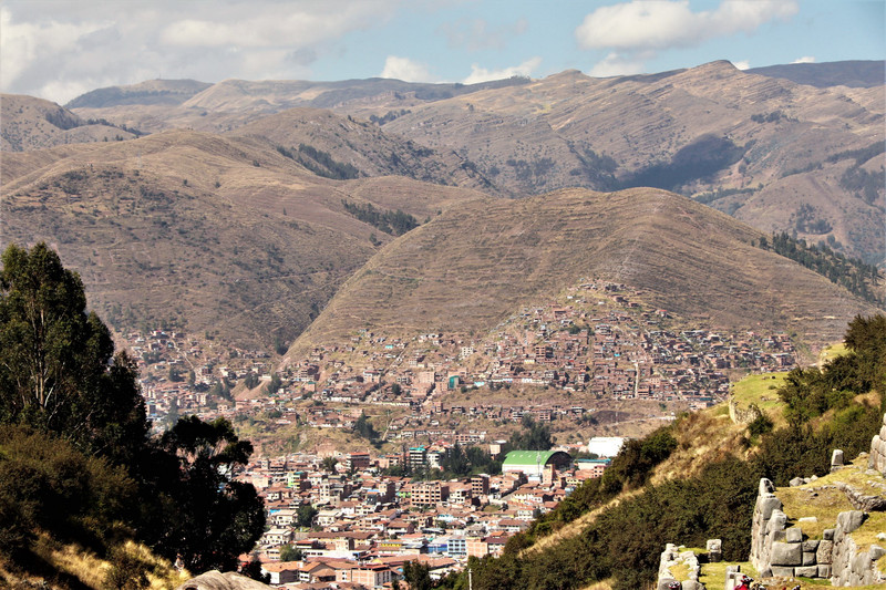 The city of Cusco high up in the Andes