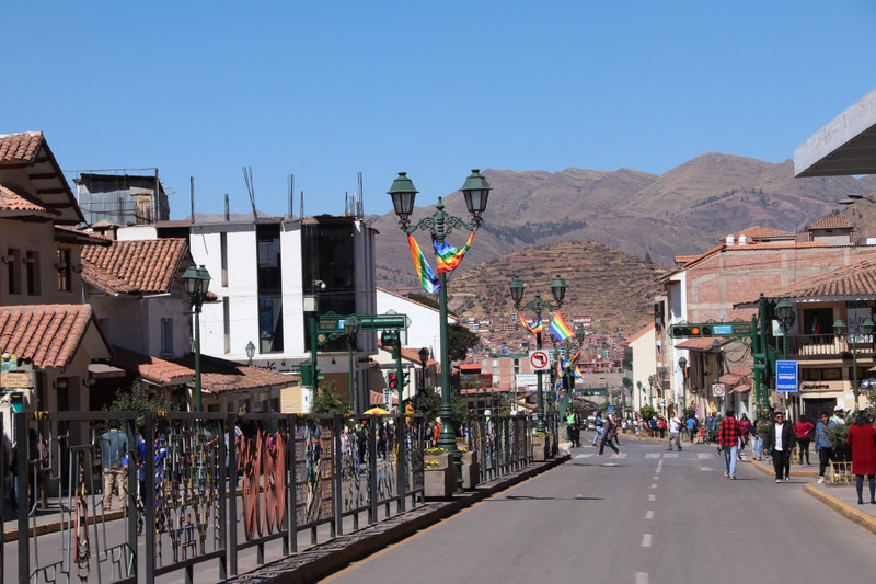 One of th main streets of Cusco