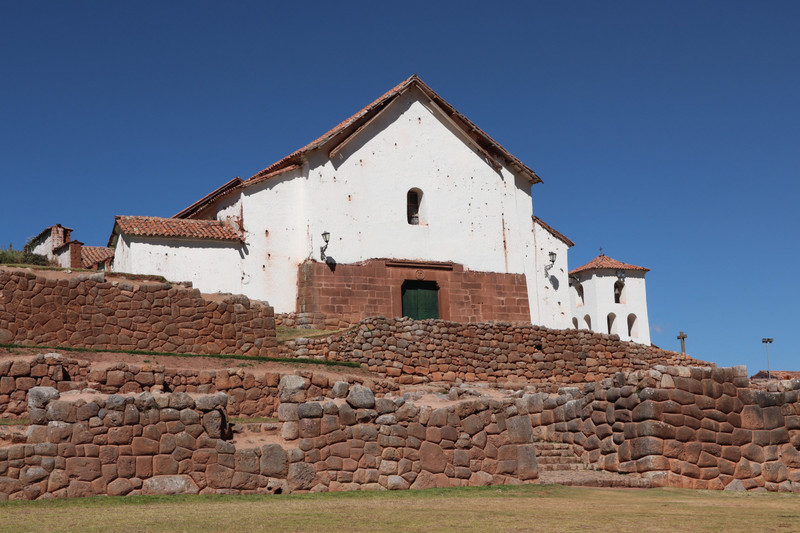 The adobe church of Chincero buit on Inca foundations