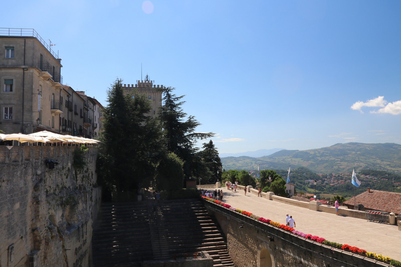 An outer wall of San Marino Fortress