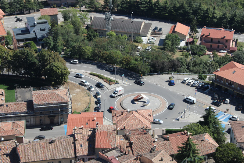 The roundabout at Borgo Maggiore, San Marino