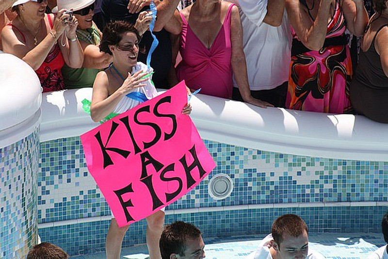Kiss a fish - punishment for the Pollywogs