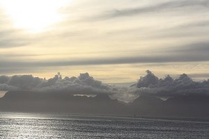 Dawn breaks over Tahiti