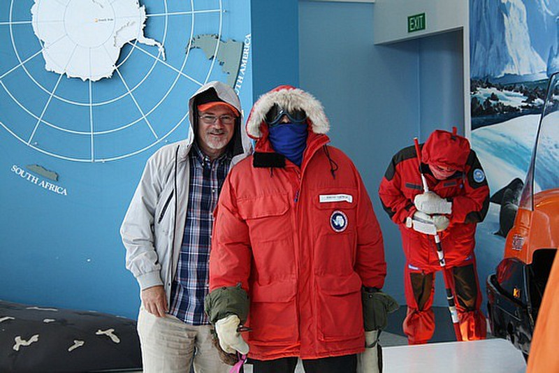 Chris and Antarctic friend