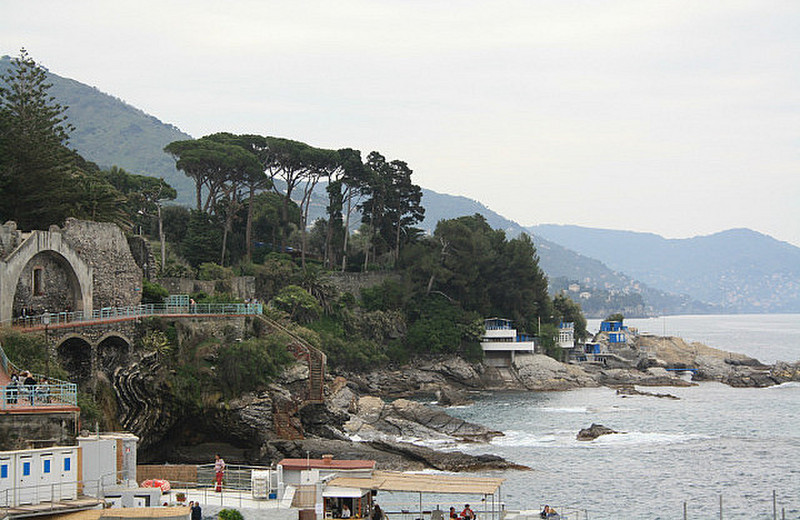 A stretch of the Passeggiata at Nervi, Genova