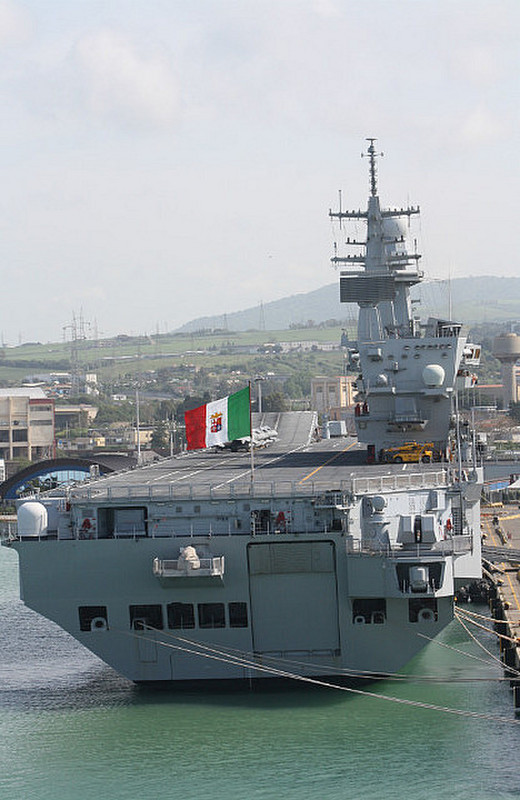 The Italian navy in Civitavecchia