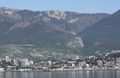 The imposing mountains overshadowing Yalta