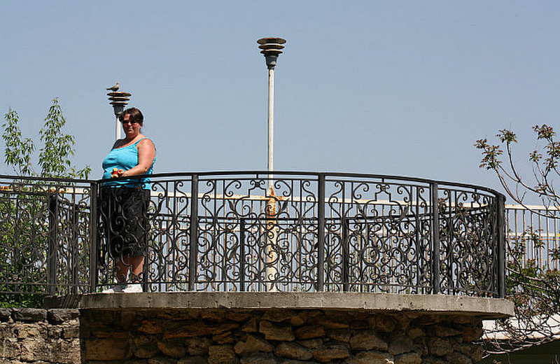 Roisin overlooking mother-in-laws bridge!