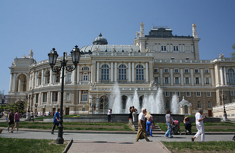 The Opera House with fountains, Odessa