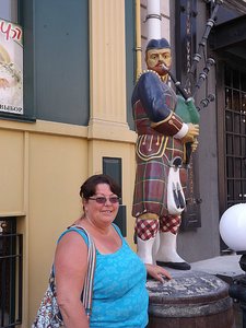 Roisin outside the Jock n&#39; Bagpipes in Odessa