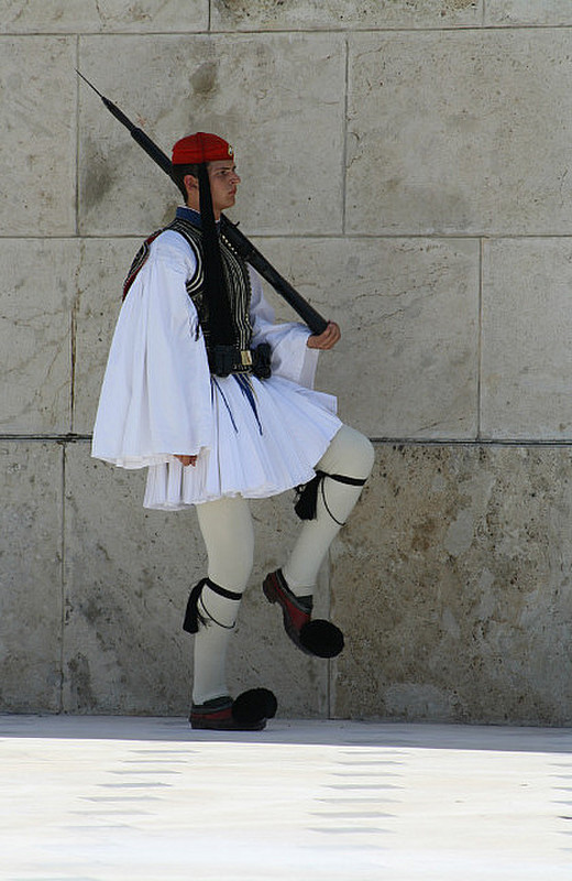 A national guard outside Parliament, Athens