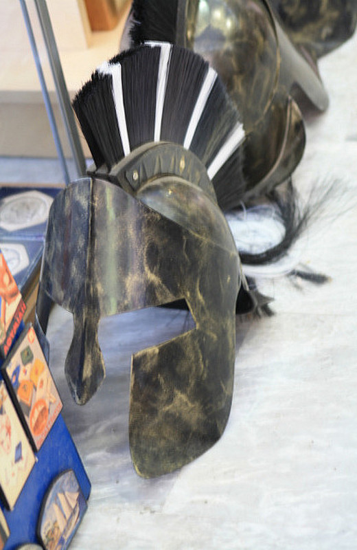A Trojan helmet