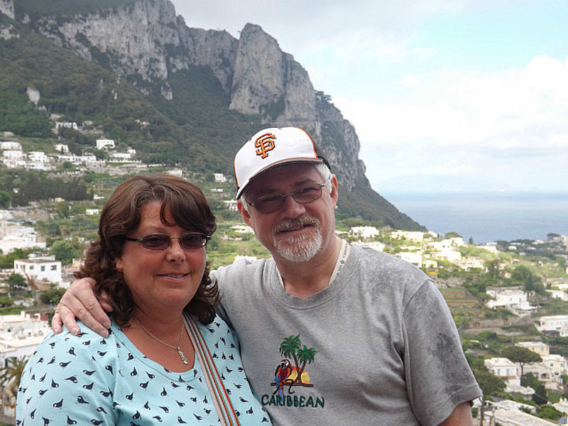 Our intrepid travellers atop Capri