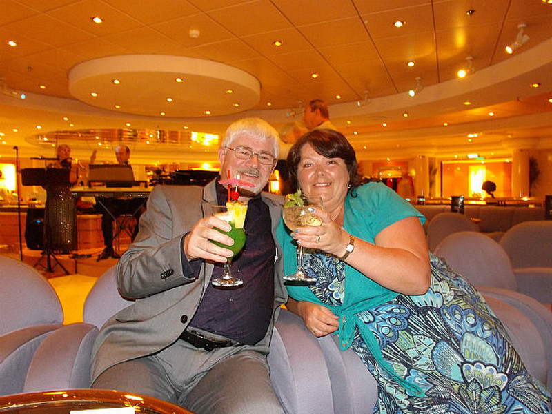 Chris and Roisin enjoying their victory cocktails!
