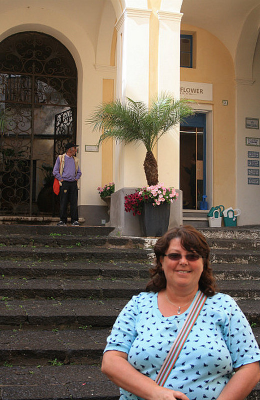 Roisin about to explore the streets of Capri